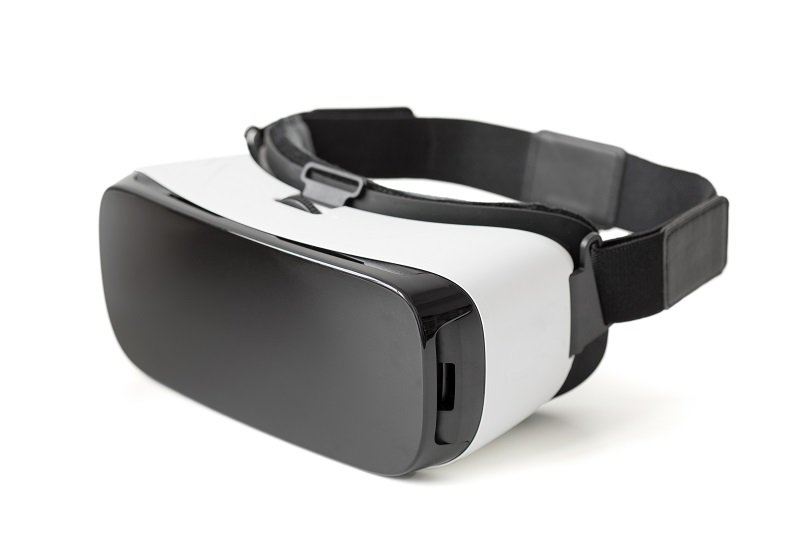 Virtual reality glasseds on white background