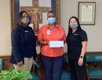 Popingo’s Convenience Stores employees deliver gift cards to Assumption Community Hospital in Napoleonville.