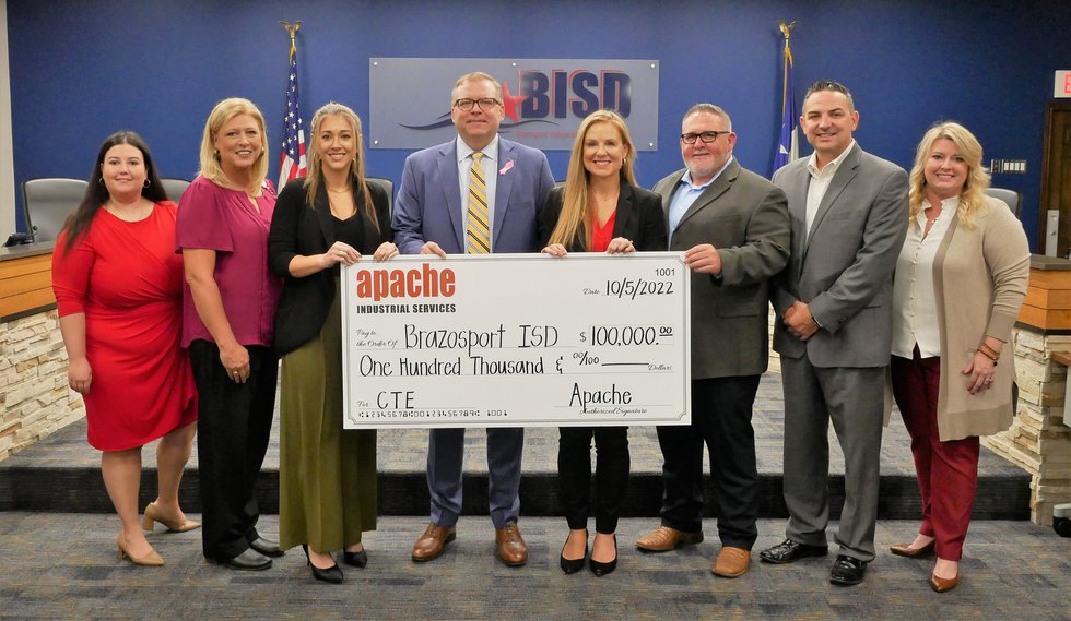 Apache Industrial Holdings donates $100,000 to Brazosport CTE