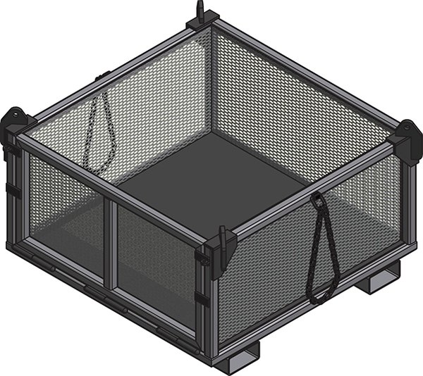Lifting Gear Hire 4x4x2 Gated Material Basket